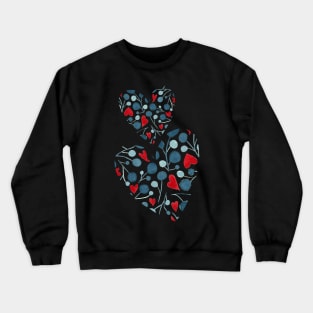 Watercolor hand-painted leaves hearts composition Crewneck Sweatshirt